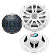 Boss Audio MG150W.6 Bluetooth In-Dash Marine Gauge Digital Media AM/FM Receiver with Built-In 2 Channel Amplifier